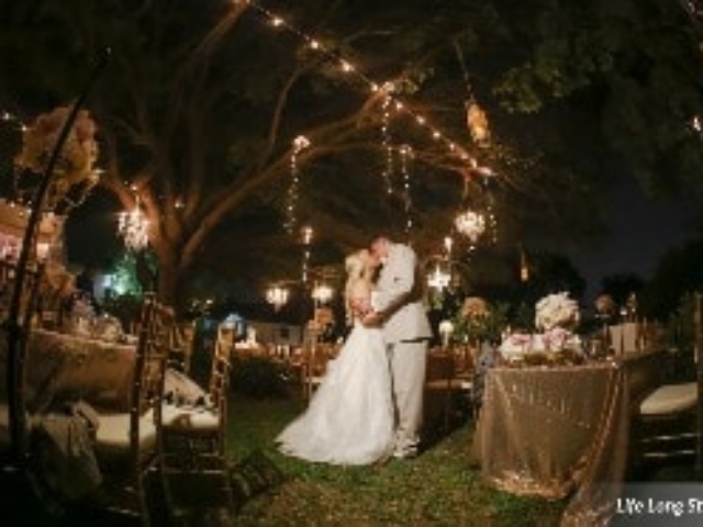 string lights for wedding rental